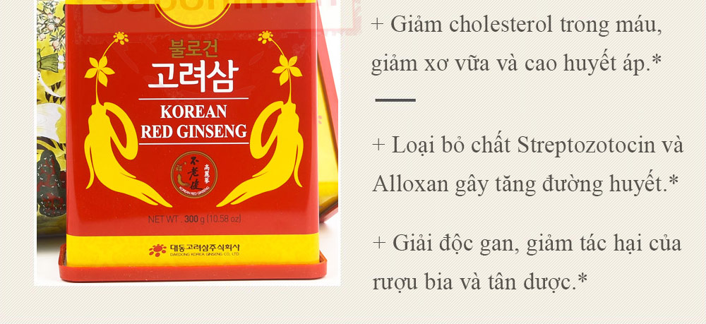 Tác dụng của sâm khô Hàn Quốc