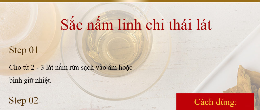 Cách dùng nấm linh chi đỏ thái lát