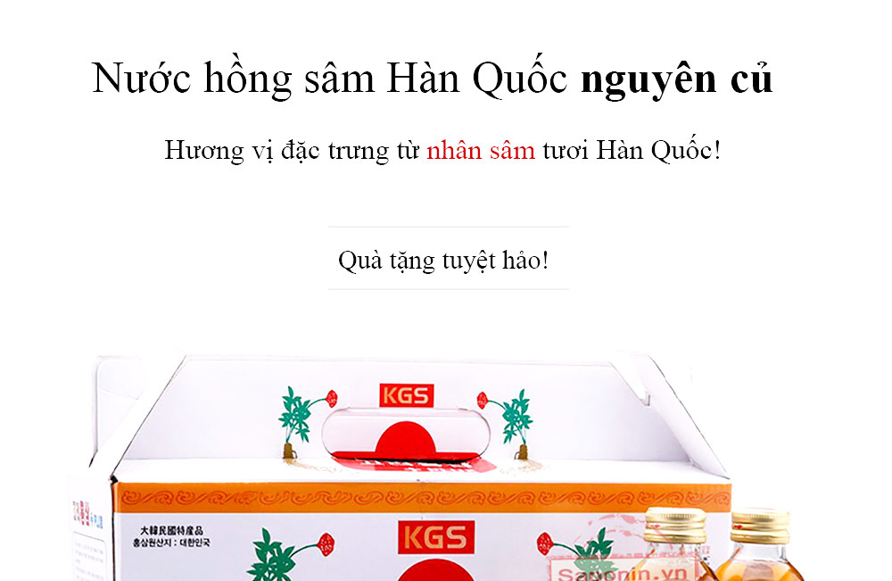 Nước tăng lực hồng sâm Hàn Quốc