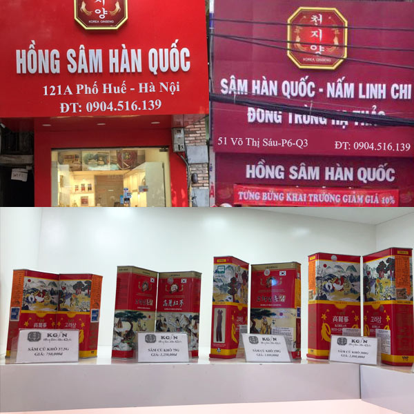 Địa chỉ bán Hồng sâm củ khô Hàn Quốc uy tín